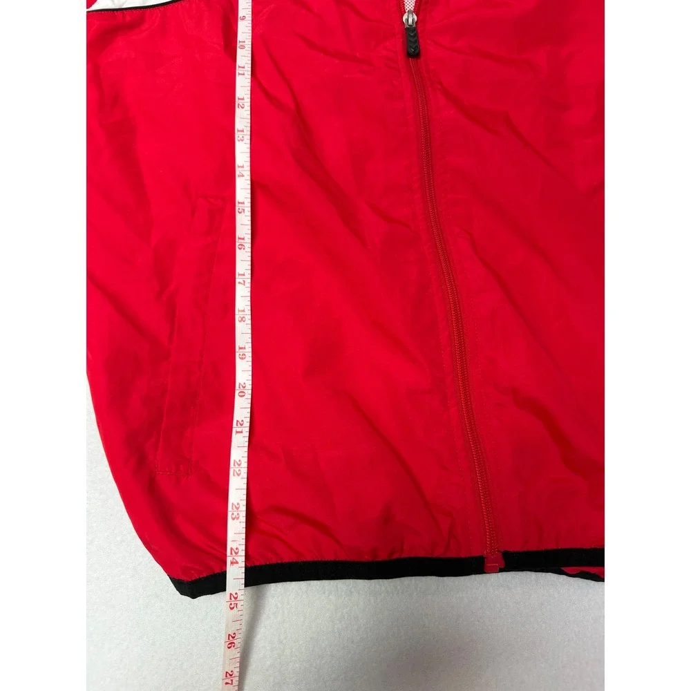 Hummel Red White Full Zip Track Jacket Youth XL 51-004 Sporty Windbreaker